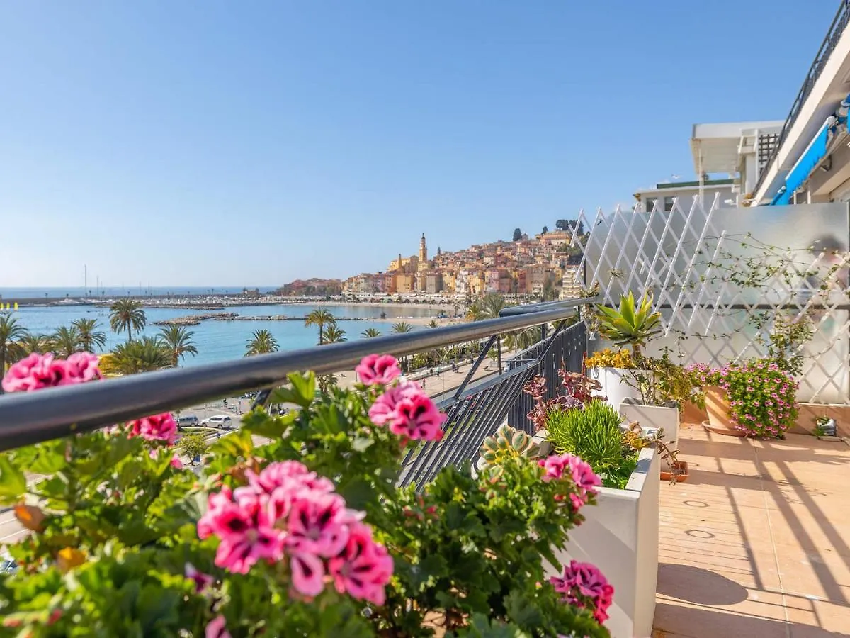 Magnifique 3P Climatise En Dernier Etage Avec Terrasse Face Mer, Proche Centre Menton - Fr-1-196-326 0*,  צרפת